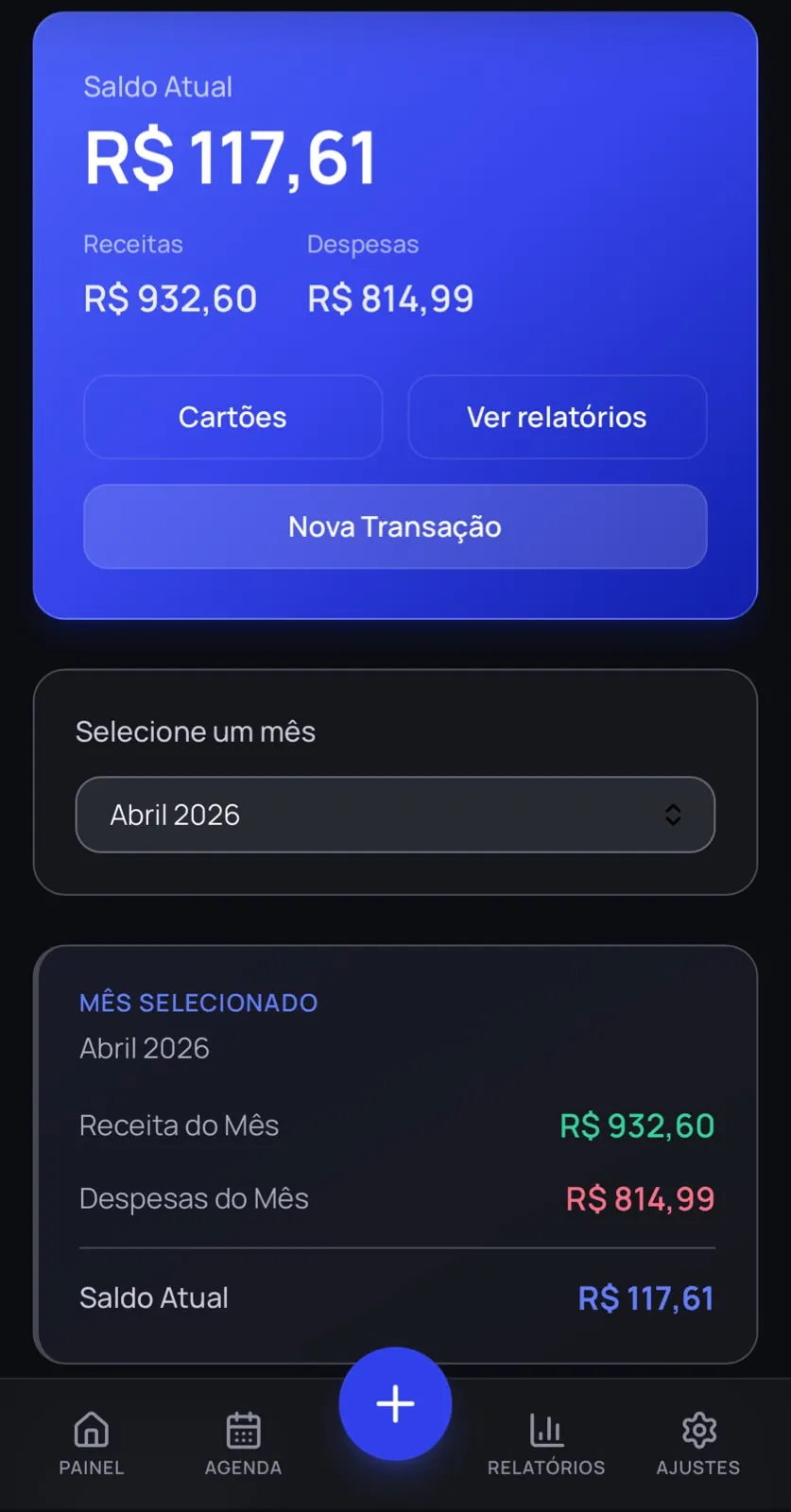 Controle Financeiro Vynta