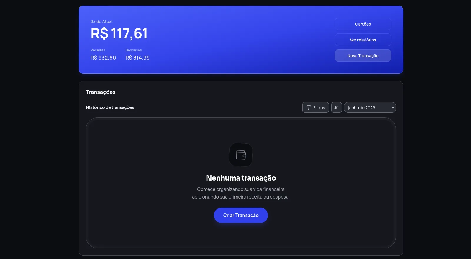 Controle Financeiro Vynta