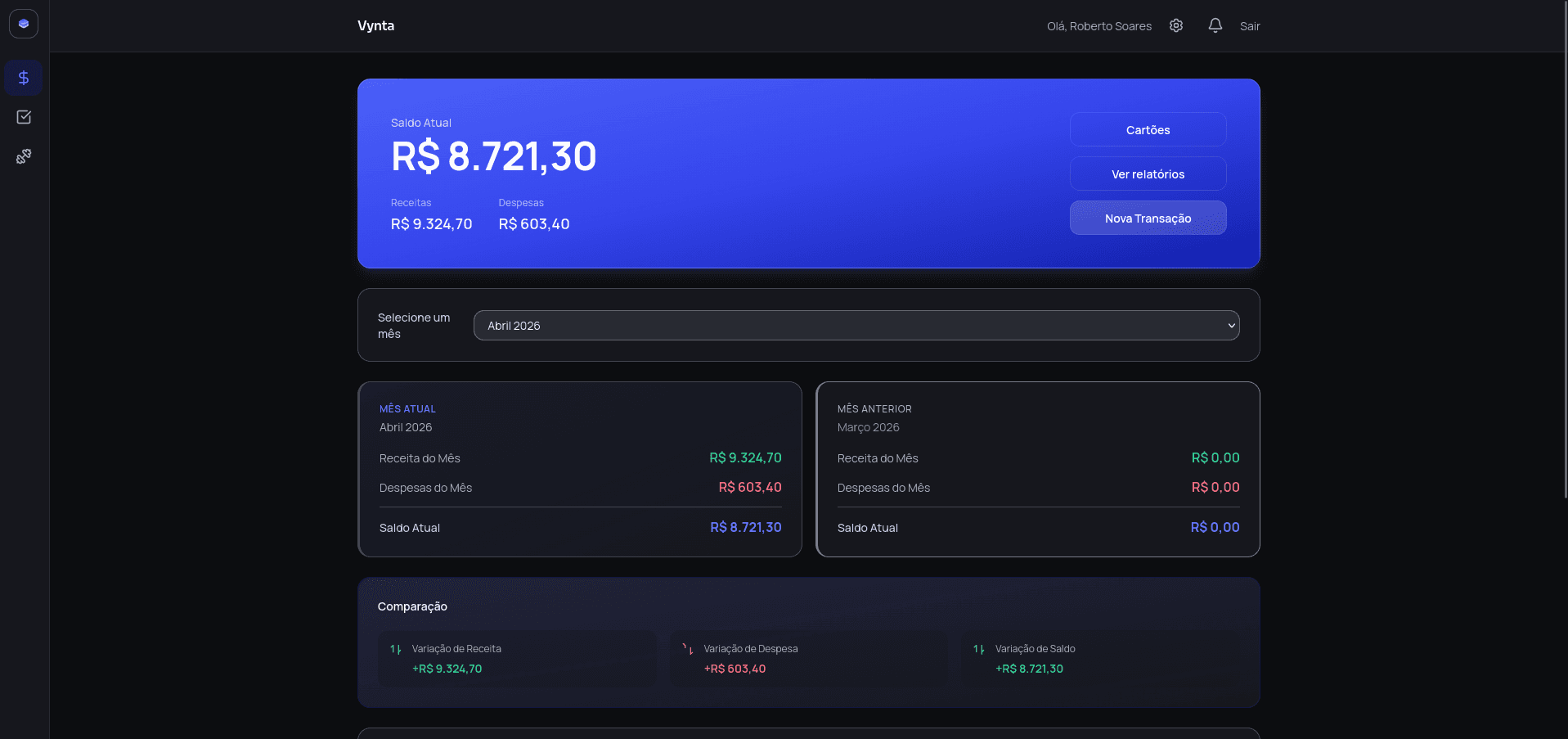 Vynta Dashboard