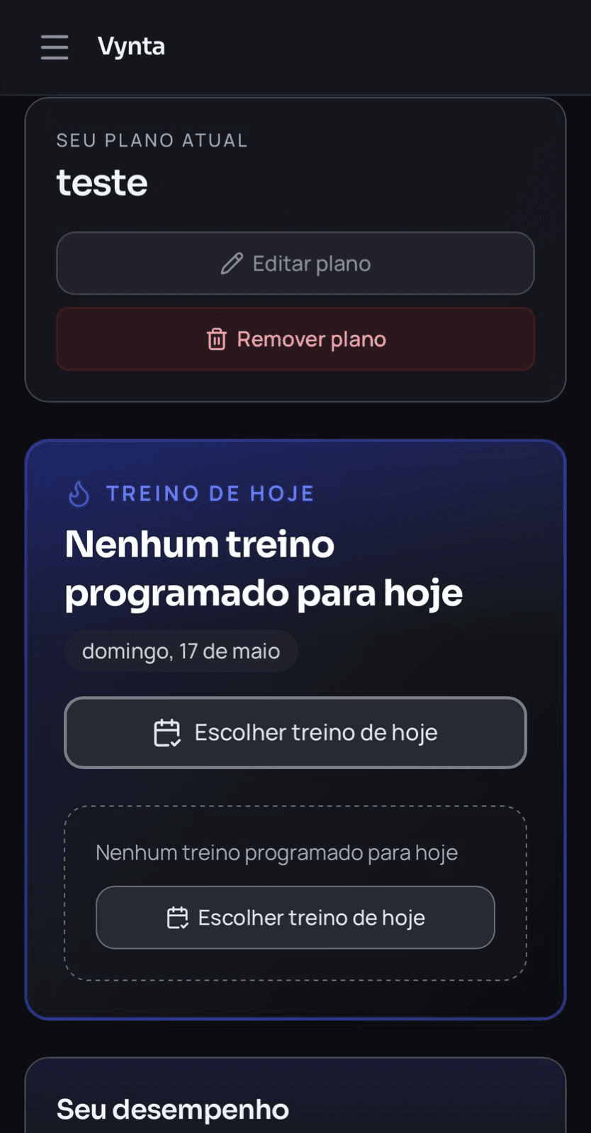 Módulo de Treino Vynta